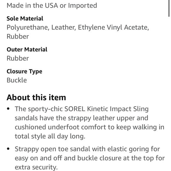 Sorel Kinetic Impact Sling sandal - Picture 11 of 15